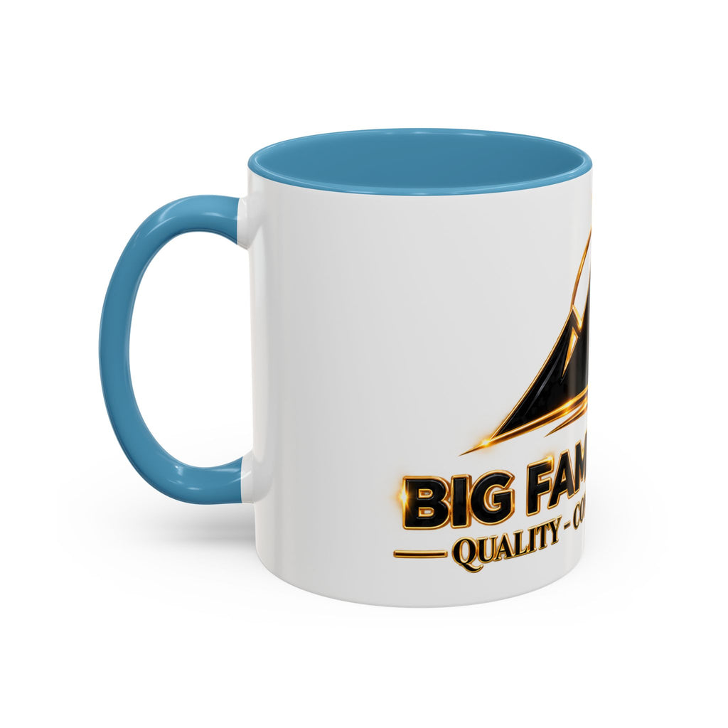 Branded Accent Coffee Mug — Elegant Mountain Logo 11/15oz