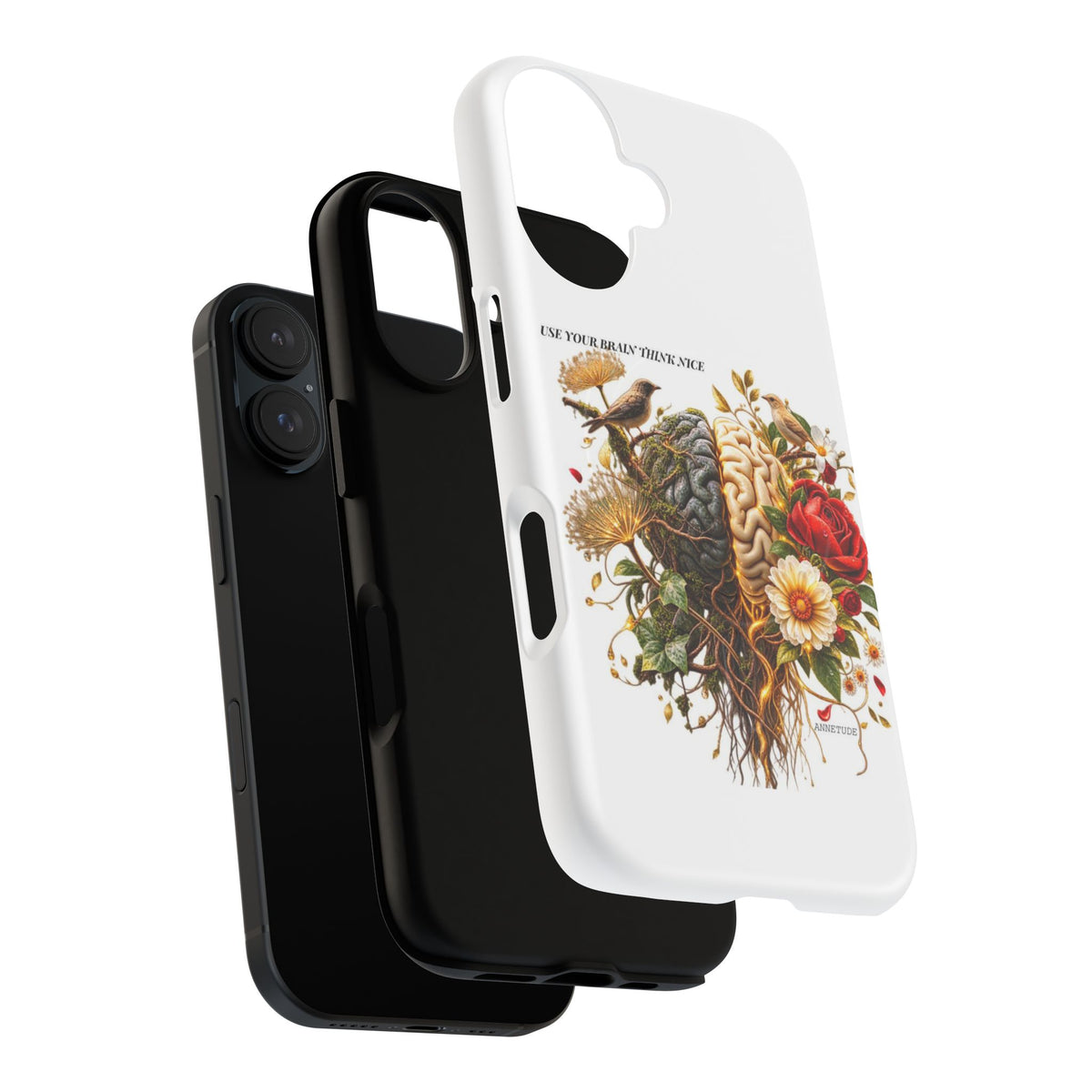Phone Case — 'Use Your Brainy Think, Son' Floral Brain Magnetic Case