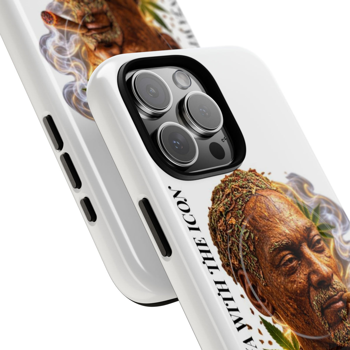 Rasta Icon Tough Magnetic Phone Case — 'Blazin' the Crazy' Smoky Portrait