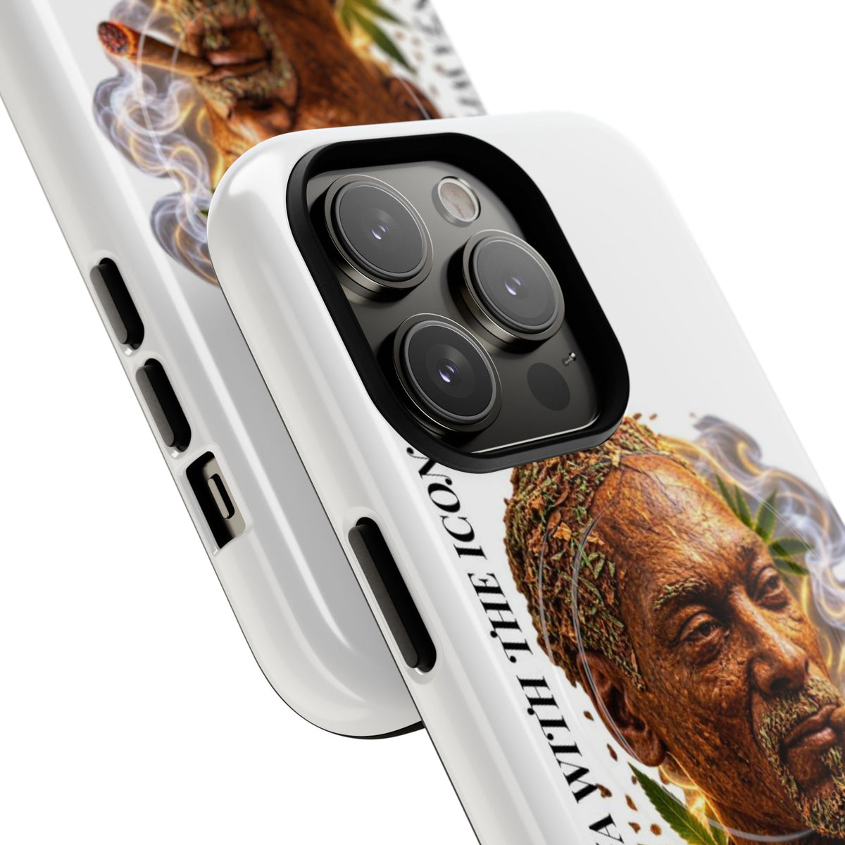 Rasta Icon Tough Magnetic Phone Case — 'Blazin' the Crazy' Smoky Portrait
