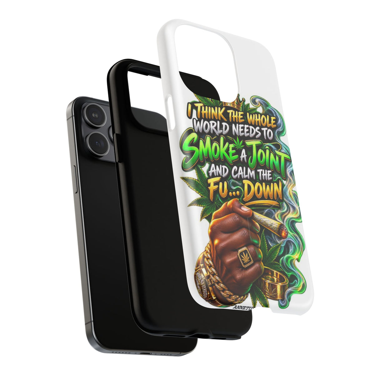 Phone Case — "Think the Whole World Needs to Smoke a Joint" Bold Marijuana Graphic Tough Magnetic Case