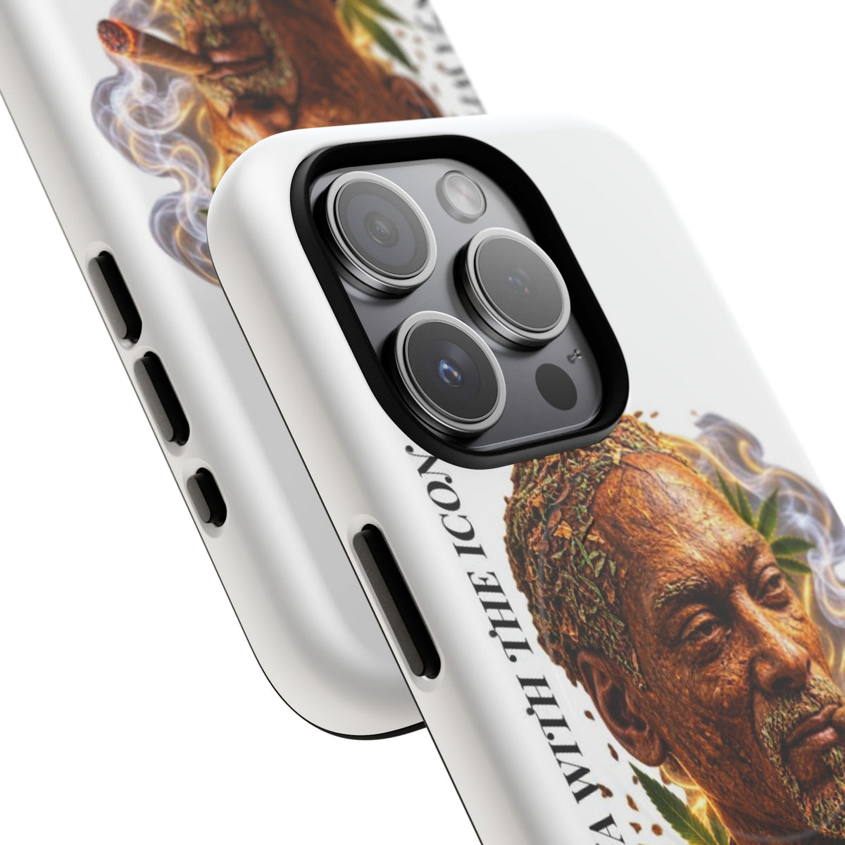 Rasta Icon Tough Magnetic Phone Case — 'Blazin' the Crazy' Smoky Portrait
