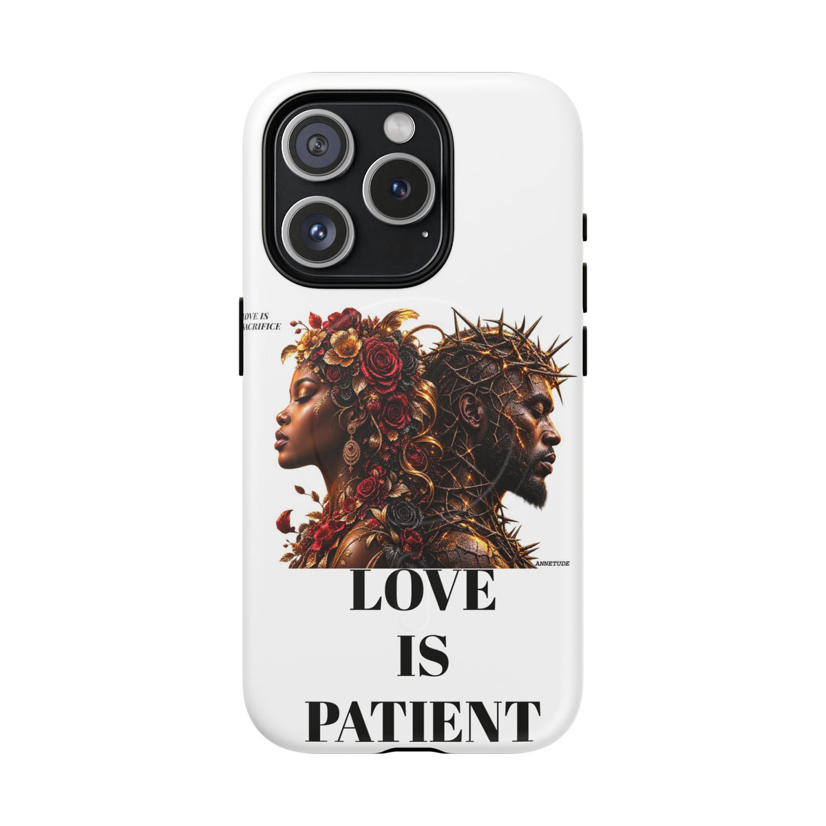 Phone Case — "Love Is Patient" Dual Portrait Magnetic Tough Case