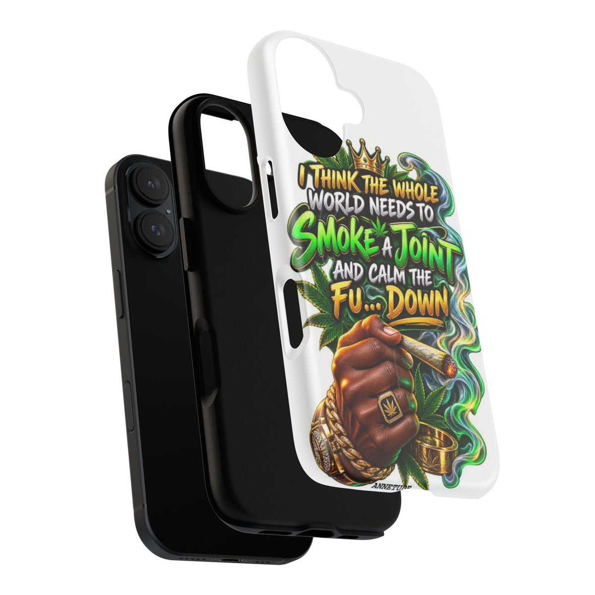 Phone Case — "Think the Whole World Needs to Smoke a Joint" Bold Marijuana Graphic Tough Magnetic Case