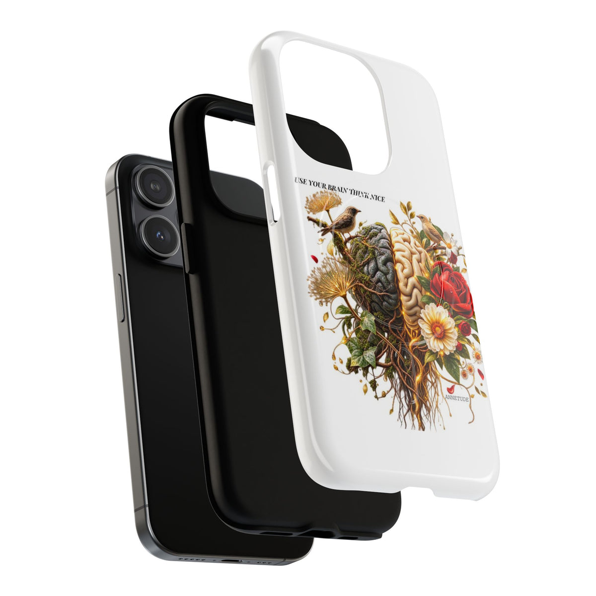 Phone Case — 'Use Your Brainy Think, Son' Floral Brain Magnetic Case