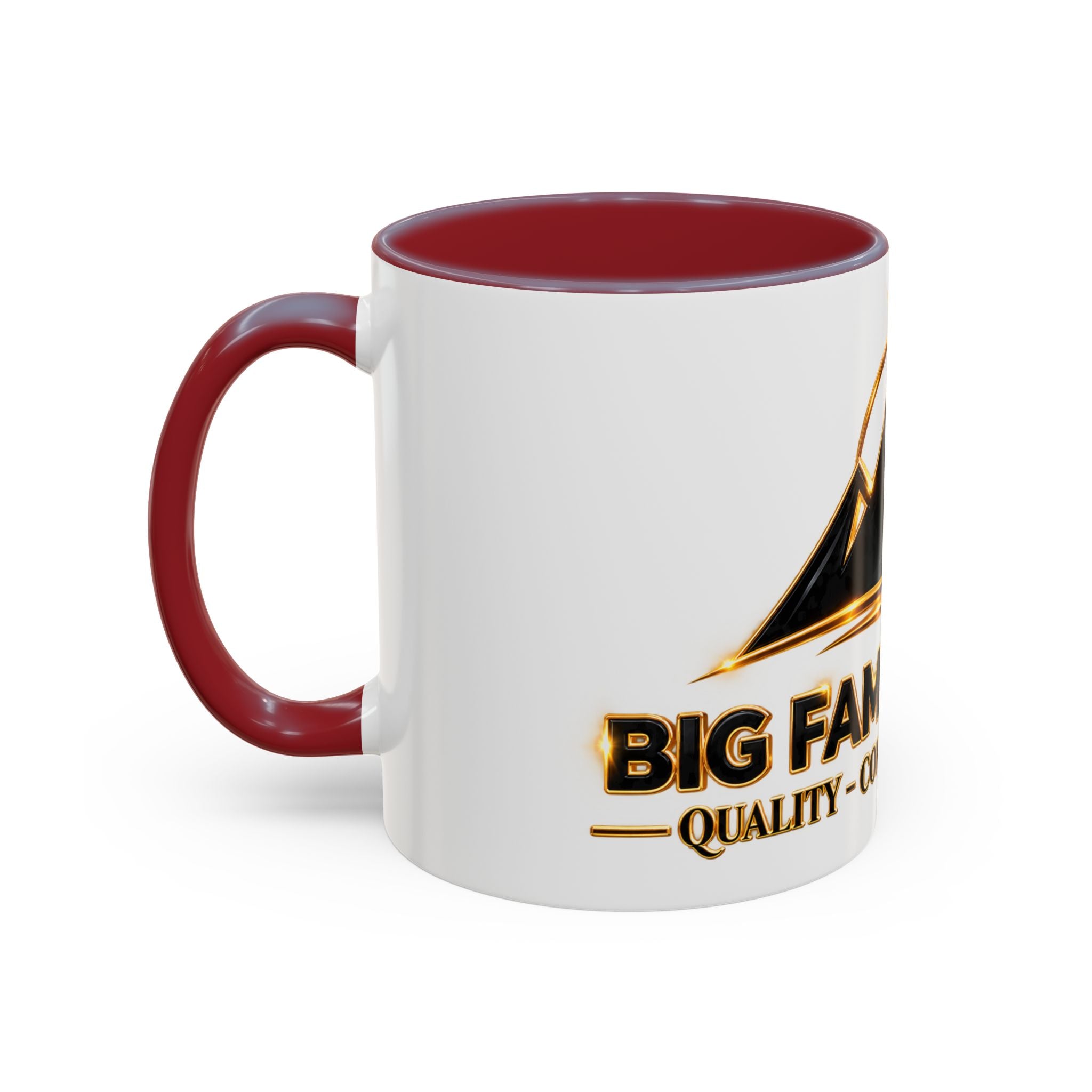 Branded Accent Coffee Mug — Elegant Mountain Logo 11/15oz