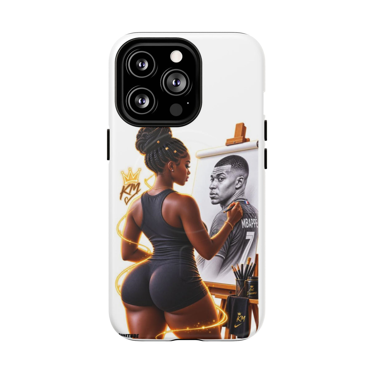 Tough Magnetic Case — Athletic Woman Painting Portrait Phone Cover (King Signature)